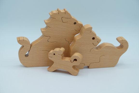 Lion wooden play puzzle