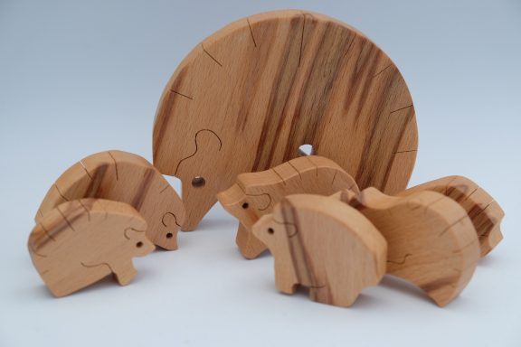 Hedgehog wooden play puzzle