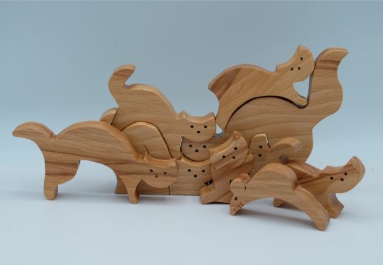 Stack of Cats wooden play puzzle